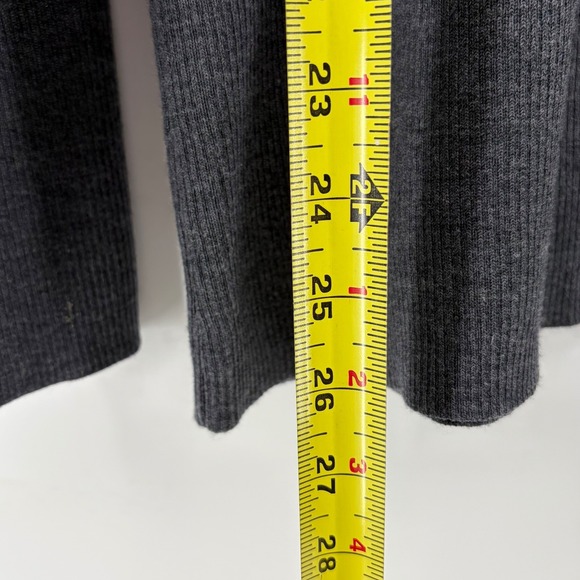 Tory Burch Gray‎ Ribbed Merino WOOL Blend Turtleneck Sweater Women's Size M - Picture 6 of 8